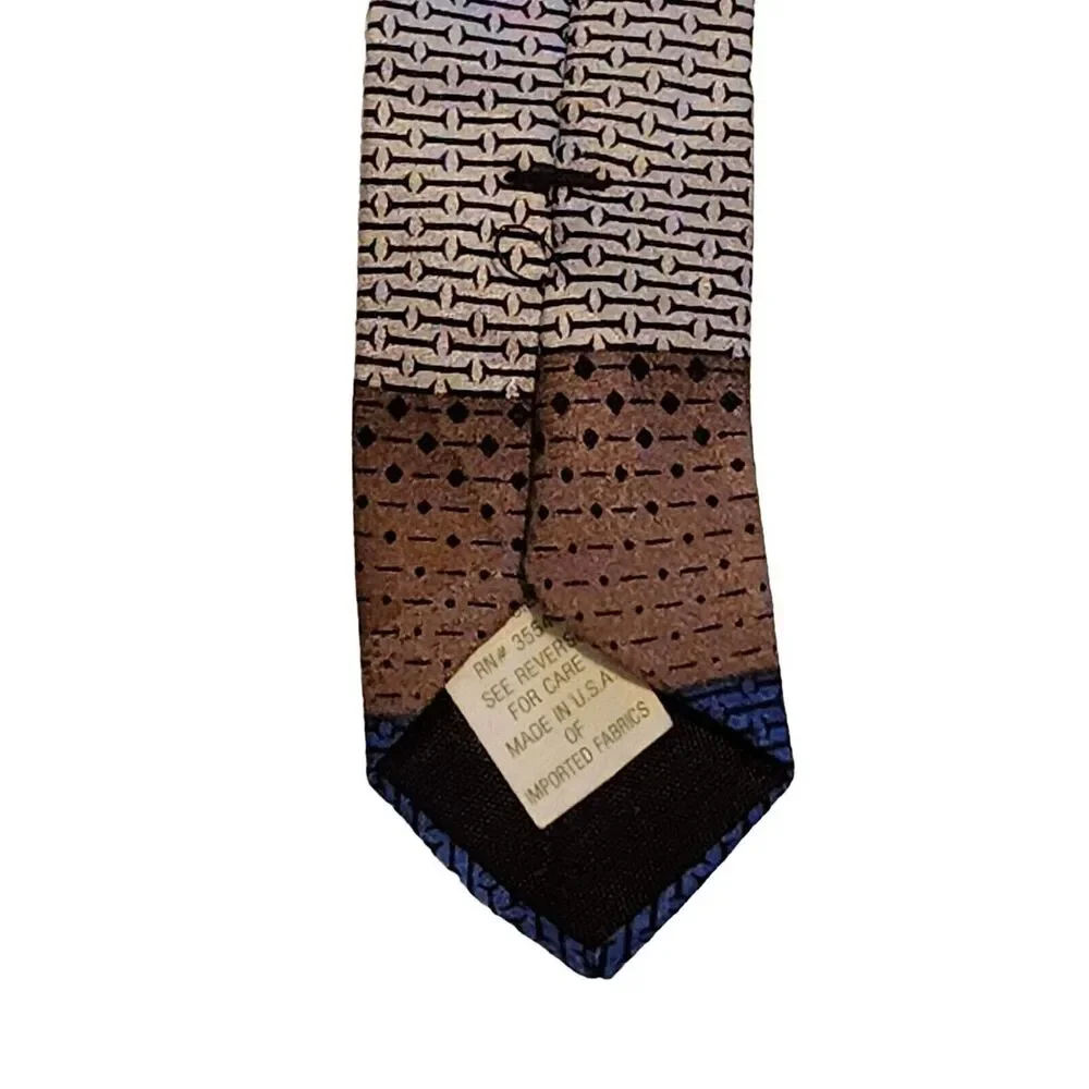 #6630 Honors blue silk mens necktie